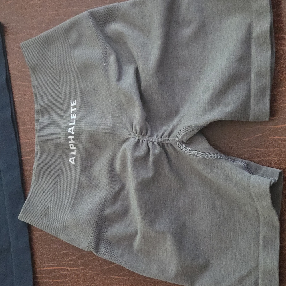 Alphalete Charcoal High-Rise Shorts